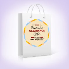 Paper shopping bag with bright pattern fantastic offer buy now