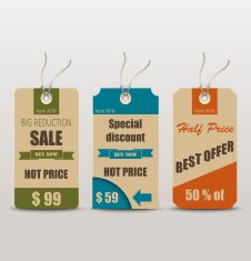 Old retro vintage tag for sale
