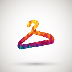 cloth hanger sign with colorful diamond N2