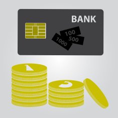 means of payment - money and card eps10