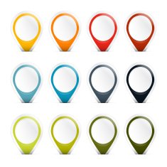 Colorful Empty Labels Set