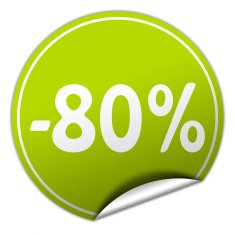 discount round green sticker on white background N2