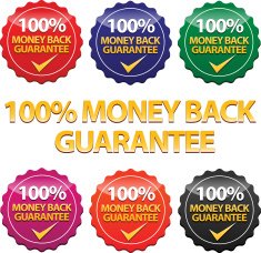 Colorful guarantee badges