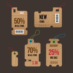 Price tags Vector