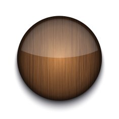 Vector circle wooden app icon N3