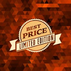 Red 3D vector text of sale discount price offer N22