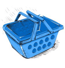 Supermarket food basket