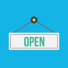 Vector Open Sign Icon N2