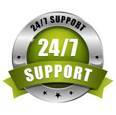 Green twenty-four seven support seal