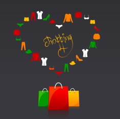 Vector shopping background N2