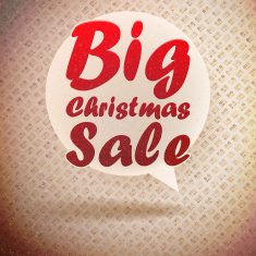 Christmas sale vintage design template