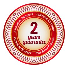 Label on 2 year guarantee