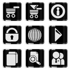 web site vector icon set N4