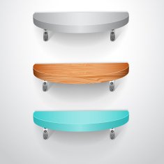 Shelves on the wall
