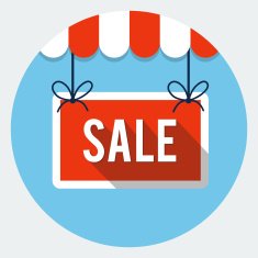 Vector sale sign icon