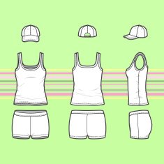 Top cap and shorts set N2