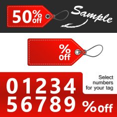 Sale tag percent off