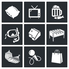 Leisure Vector Icons Set