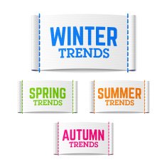 Winter spring summer and autumn (fall) trends labels N2