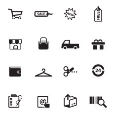 Shopping Icons set09 Black series - Chill