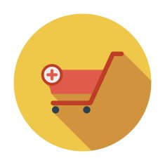 Cart flat single icon N12