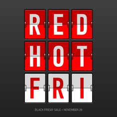 Red Hot Black Friday Sale flip panel