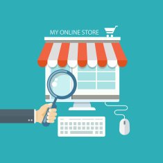 Online shopping flat illustration N3