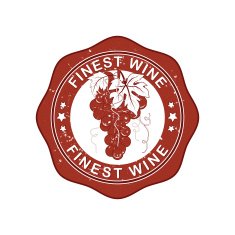 Finest Wine red grunge label