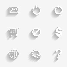 Icons set white N2