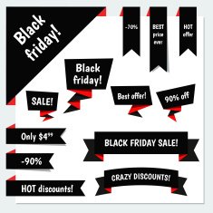 Black Friday Sale Vector Elements N4
