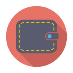 Purse flat icon N3