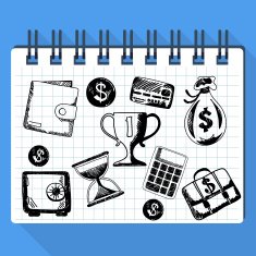 Sketch of business concept and money N2