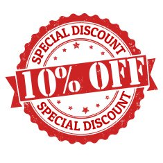 Special discount 10 off stamp N2