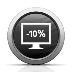 Computer Monitor icon on a round button - ElectSeries N197