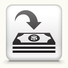 Square Button with Money Deposit