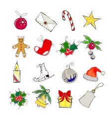 Christmas icons set N124