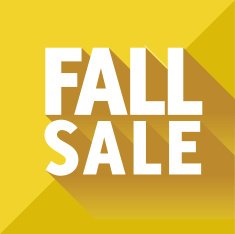 Flat abstract discount fall background