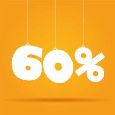 Percentage hanging label N14