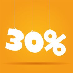Percentage hanging label N15