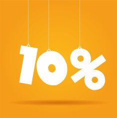 Percentage hanging label N16