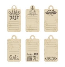 Set of Christmas sale tags