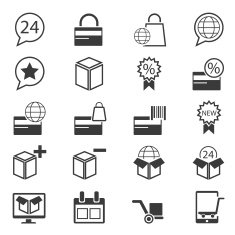 Business and shopping icon set N3