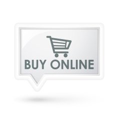 buy online word on a speech bubble