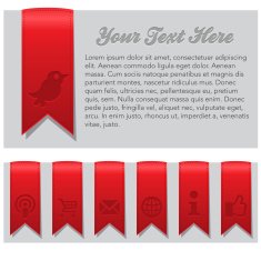 Vector Ribbon Icon Set N3