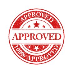 Grungy approved sign -VECTOR