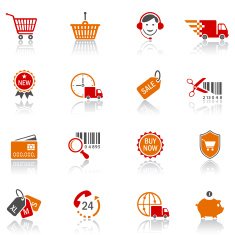 Online shopping icons N15