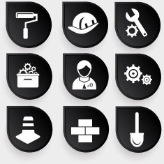 Construction symbol icons vector N3