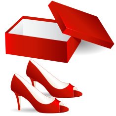 shoe box and red high heels N2