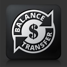 Black Square Button with Money Transfer