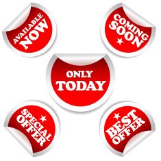 Set of colorful vector Best Offer stickers